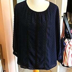 J Crew Navy Blouse Size 10